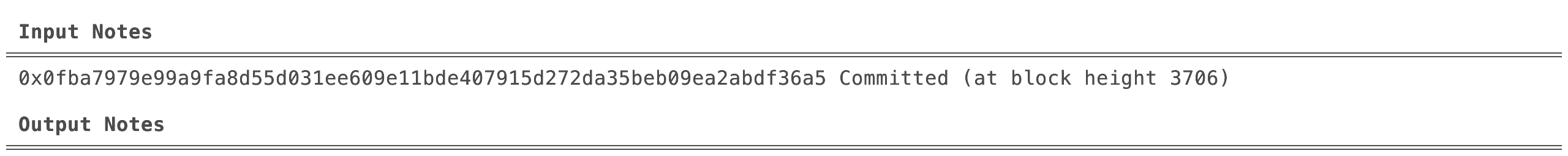 Viewing commit height info